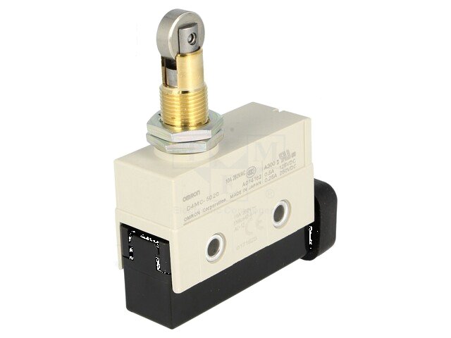 Eindschakelaar; pin met overdwarse roller; SPDT; 10A; max.250VAC Eindschakelaar; pin met overdwarse roller; SPDT; 10A; max.250VAC
